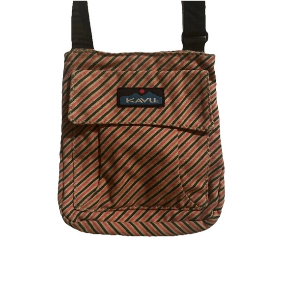 Kavu Keeper Sidewinder crossbody bag purse Striped adjustable strap hiking - Picture 1 of 5